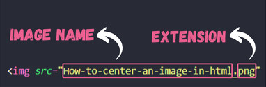 How to center an image using display flex - img tag src specifications include image name and extension